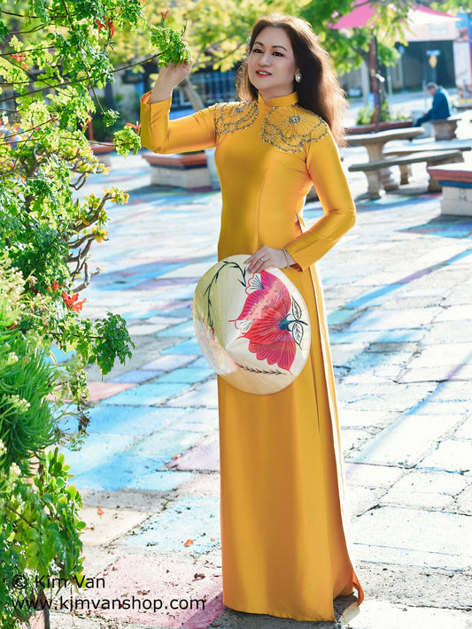 9999S-1: Ao Dai 9999, don gian, dinh da.