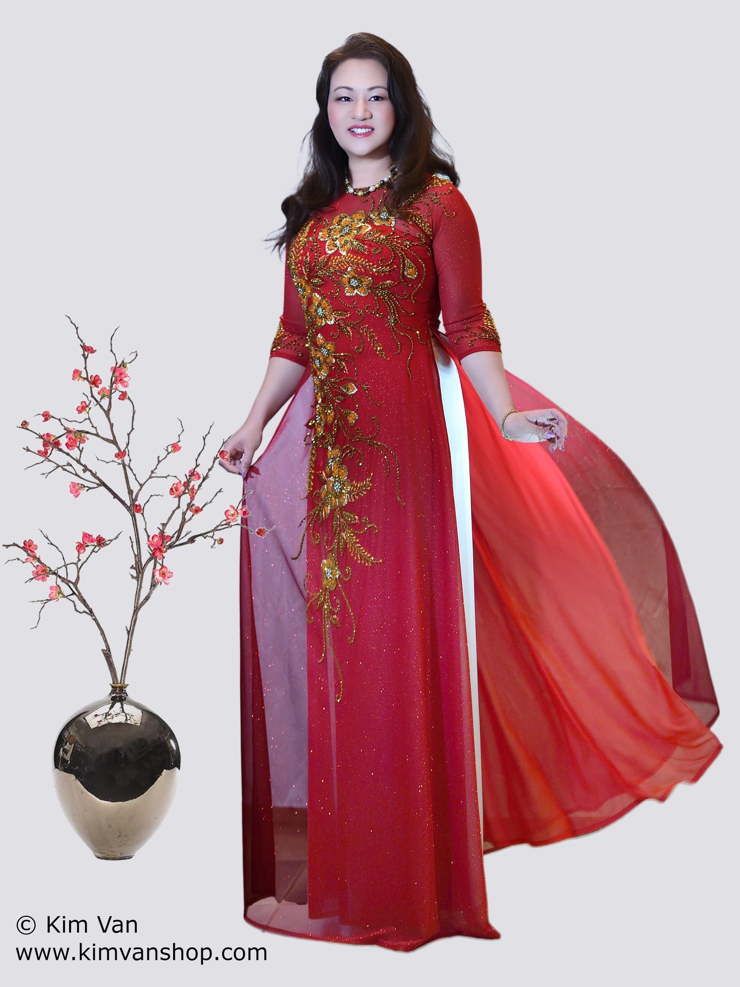 Glitter-2: Ao Dai kim tuyen, thiet ke, dinh da.
